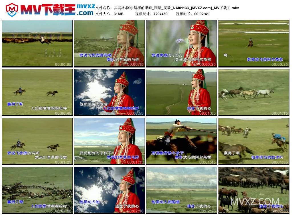 其其格-阿尔斯楞的眼睛_国语_民歌_NAI01133